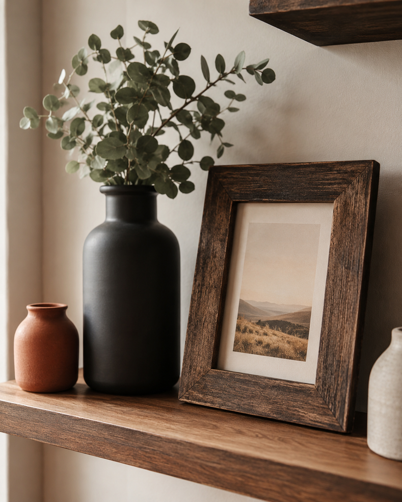 Spray-Painted Vase & Thrifted Frame